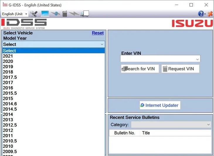 Isuzu Diagnostic Service System G-idss 2022